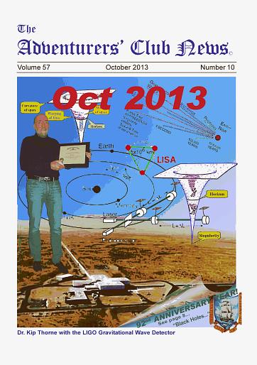 October 2013 Adventurers Club News Cover
